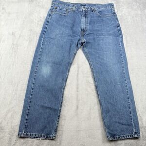 Levi's Men's 505 Regular Fit Straight Leg Jeans Blue Stonewash‎ 38x29(27.5)